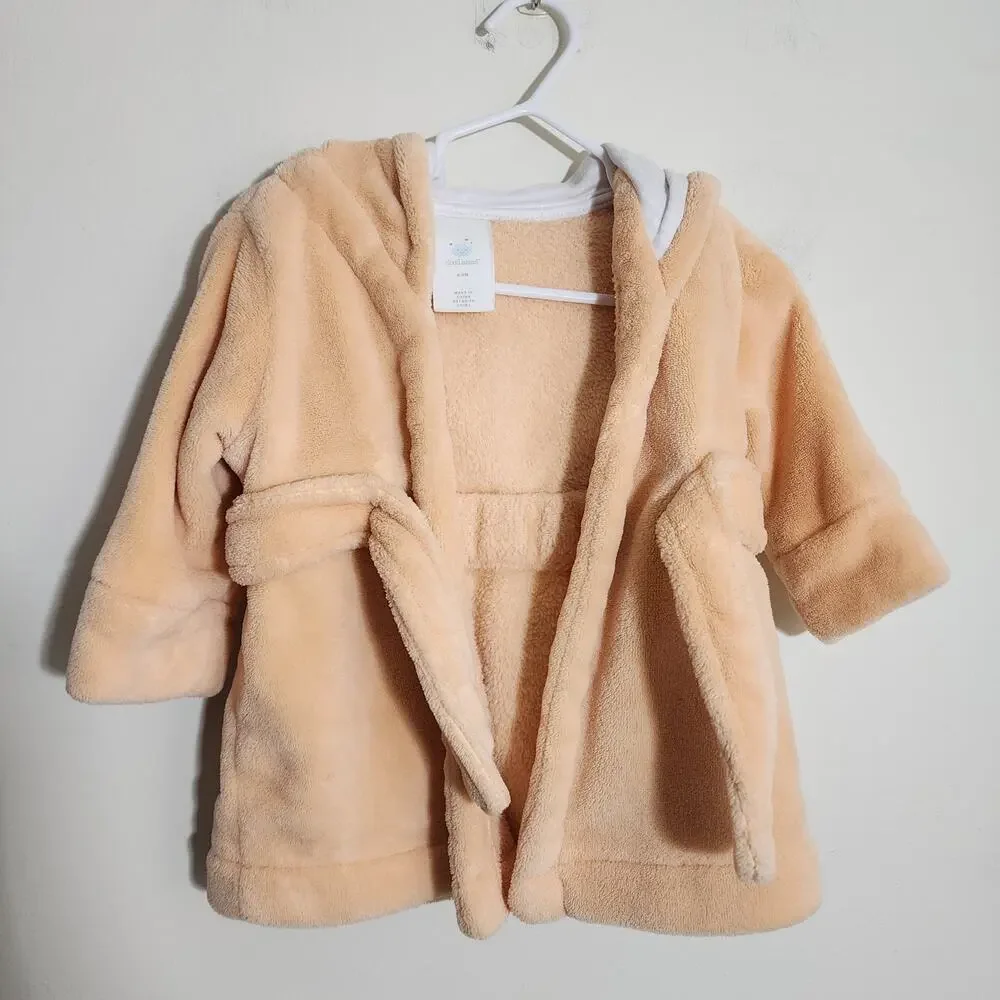 Cloud Island‎ super soft plush fox hood baby bath robe size 6-9 months